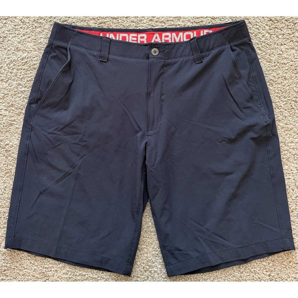 Under Armour Golf Shorts Black Performance Stretch Mens Size 38